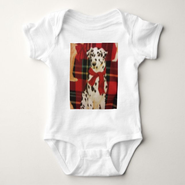 Holiday Dalmatian Baby Bodysuit (Front)