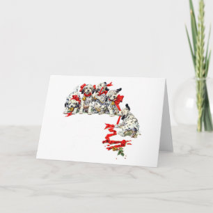 Holiday Dalmatian Pups Card