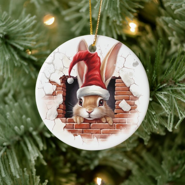 Holiday Decor for Rabbit Lovers - 3D Ceramic Tree Decoration (Tree)