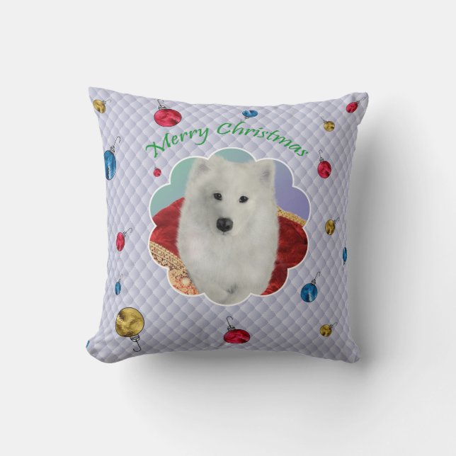 Holiday  Decor Pillow with Sammy Girl (Front)