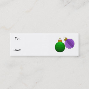 Holiday Decorations Mini Business Card