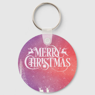Holiday Deer Landscape Key Ring