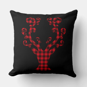 Holiday Deer Throw Pillow