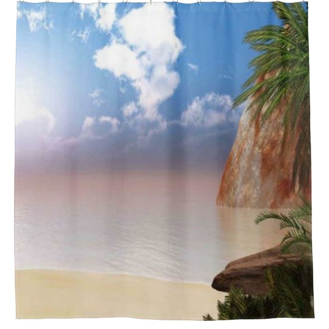 Holiday destination shower curtain (Front)