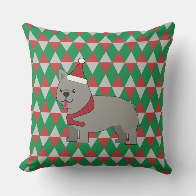Holiday Diamonds Dog Cushion (Front)