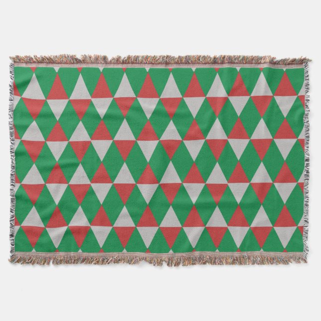Holiday Diamonds Throw Blanket (Front)