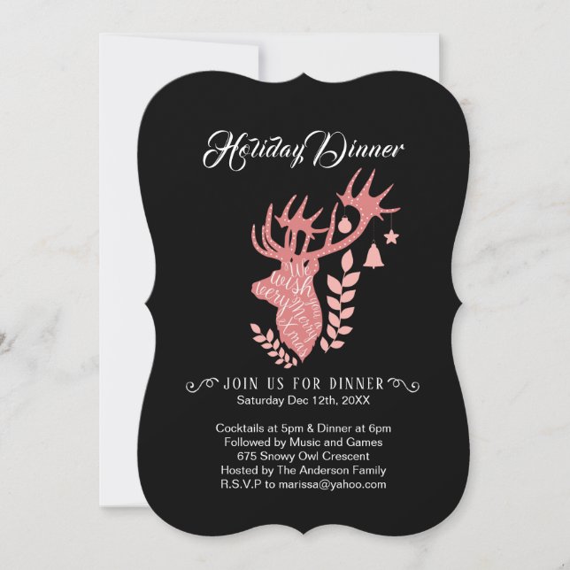 Holiday  Dinner Invitation (Front)