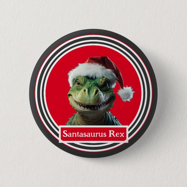 Holiday Dino Button (Front)