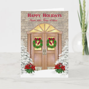 Holiday Door, New Home, Happy Holidays Card