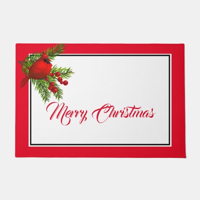 Holiday Doormat-Cardinal Doormat (Front)