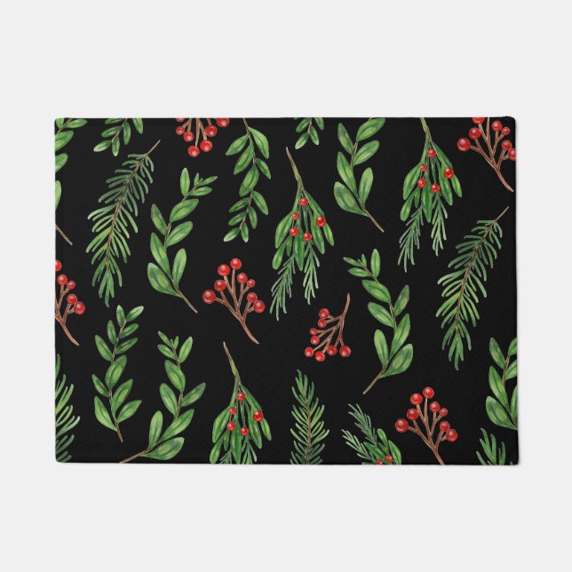 Holiday Doormat-Winter Berries Doormat (Front)