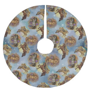 Holiday Dreamcatcher Western Horses Patterned Brushed Polyester Tree Skirt