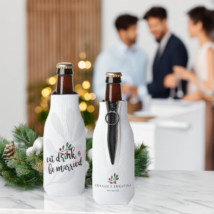 Holiday Eat Drink and Be Married Christmas Berries Bottle Cooler