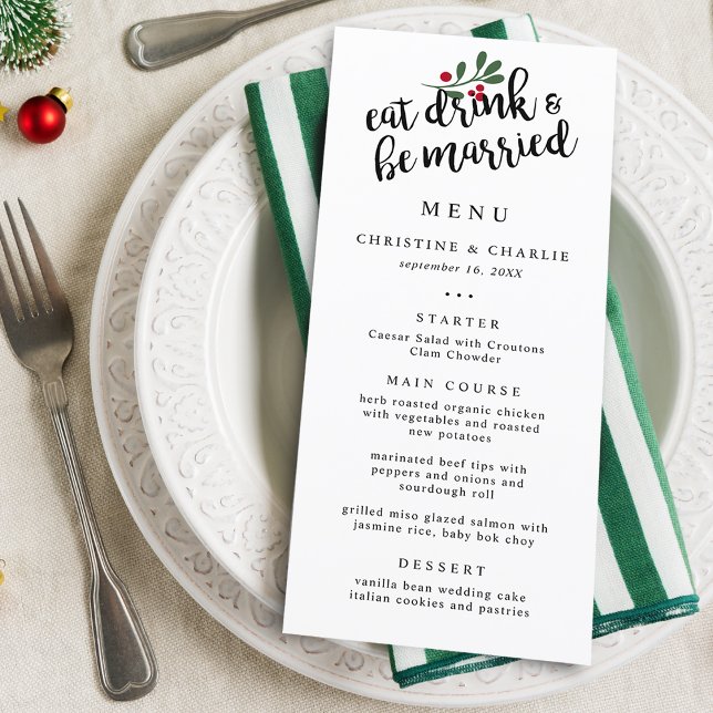 Holiday Eat Drink and Be Married Christmas Berries Menu (Eat Drink & Be Married this Holiday Season!)