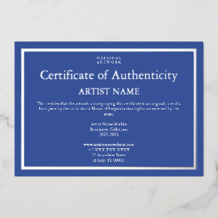 Holiday Edition Foil Certificate of Authenticity