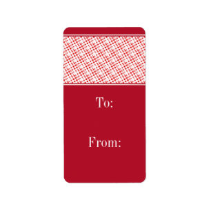 Holiday Effervescence Gift Tag Labels, Red