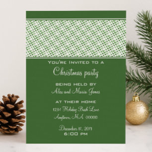 Holiday Effervescence Party Invitation, Green Invitation