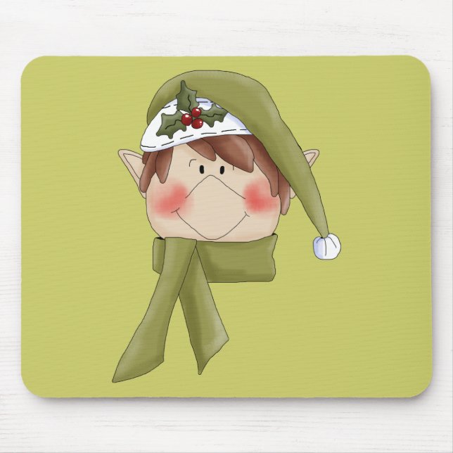 Holiday Elf T-shirts and Gifts Mouse Pad (Front)
