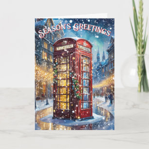 Holiday English Phone Booth Card