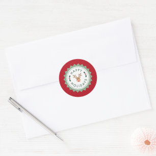 Holiday Envelope Seals or Gift Wrap Stickers