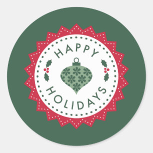 Holiday Envelope Seals or Gift Wrap Stickers