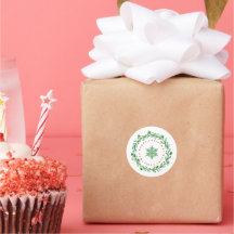 Holiday Envelope Seals or Gift Wrap Stickers