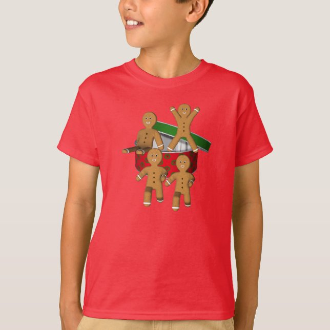 Holiday Escaping Gingerbread Cookies Cute T-Shirt (Front)