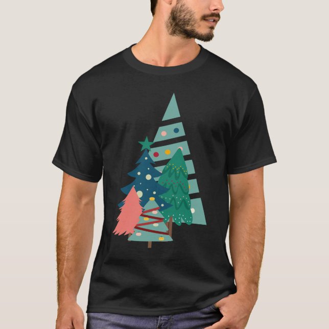 Holiday Evergreens Design T-Shirt (Front)