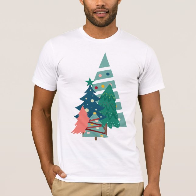 Holiday Evergreens Design T-Shirt (Front)