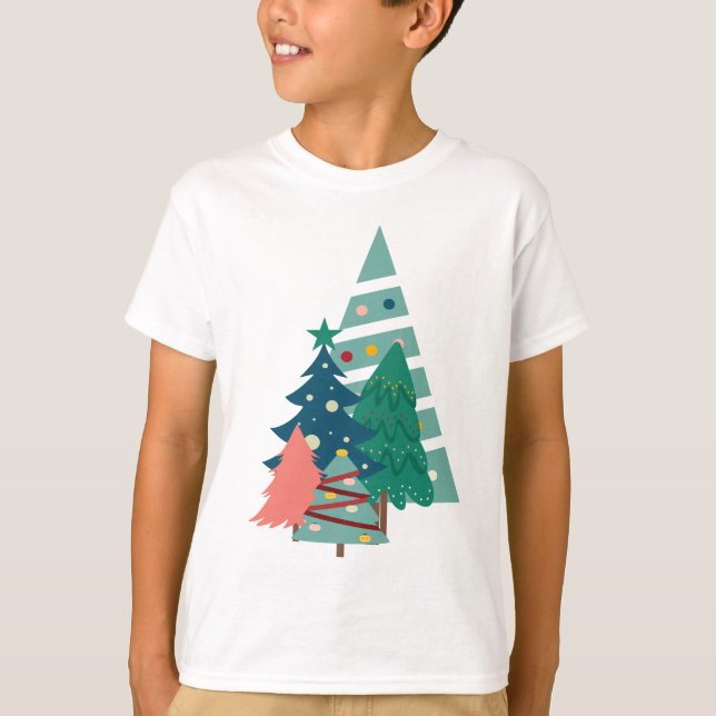 Holiday Evergreens Design T-Shirt (Front)