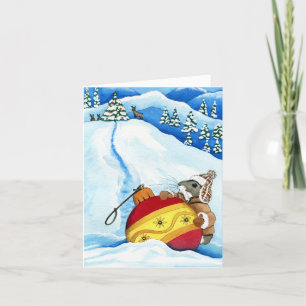 Holiday Family & Friends Hamster Art by Bihrle Card
