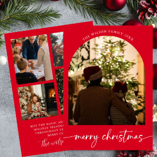 Holiday family Merry Christmas Greeting card