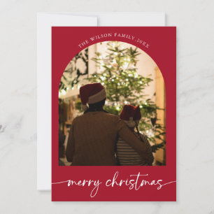 Holiday family Merry Christmas Greeting card