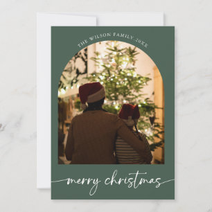Holiday family Merry Christmas Greeting card