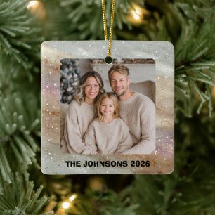 Holiday Family Photo Christmas Ornament