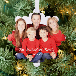 Holiday Family Portrait Tree Decoration Card