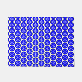 Holiday Fancy Artistic Snowflake Pattern Christmas Doormat