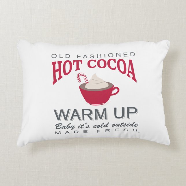 holiday farmhouse hot cocoa decorative cushion (Front)