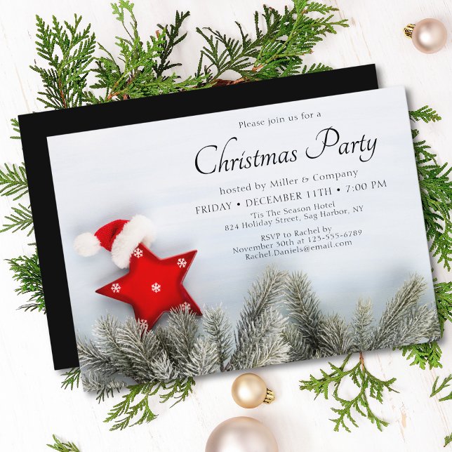 Holiday Festive Modern Corporate Christmas Party Invitation (Creator Uploaded)