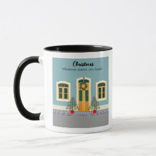 Holiday Festive Portuguese Christmas House Mug