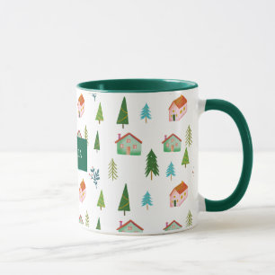 Holiday festive season holiday town green Name Mug