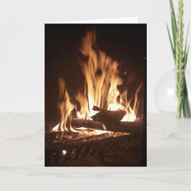 “Holiday Fireplace" Christmas Card (Front)