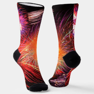 Holiday Fireworks Premium Crew Unisex Socks