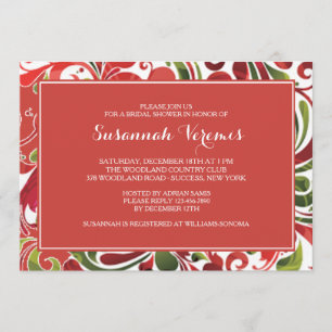 Holiday Flair Bridal Shower Invitation