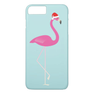 Holiday Flamingo iPhone 7 in turquoise Case-Mate iPhone Case