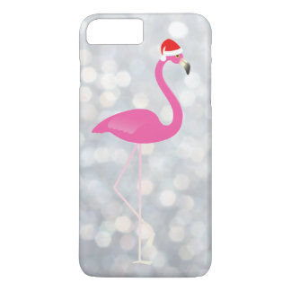 Holiday Flamingo iPhone 7 on silver lights Case-Mate iPhone Case