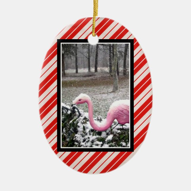 Holiday Flamingo Ornament (Front)