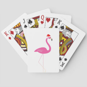 Holiday Flamingo Playing Cards