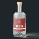 Holiday Flavour Infused Liquor Bottle Label<br><div class="desc">Holiday flavour infused liquor bottle label with monogram for gift giving.</div>