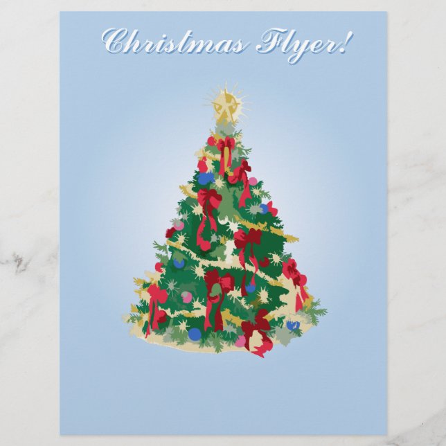 Holiday Flyer: Colourful Christmas Tree Flyer (Front)